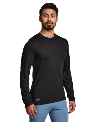 Футболка чоловіча довг. рукав Saucony PEREGRINE MERINO LONG SLEEVE (SAM800362-BK)