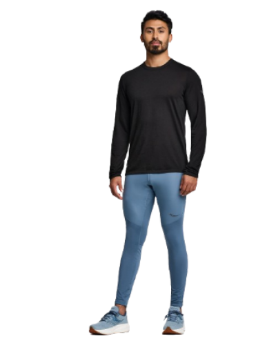 Футболка чоловіча довг. рукав Saucony PEREGRINE MERINO LONG SLEEVE (SAM800362-BK)