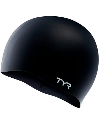 Шапочка для плавання TYR Long Hair Wrinkle Free Silicone Cap, Black (001)