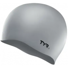 Шапочка для плавання TYR Wrinkle-Free Silicone Swim Cap, Silver (040)