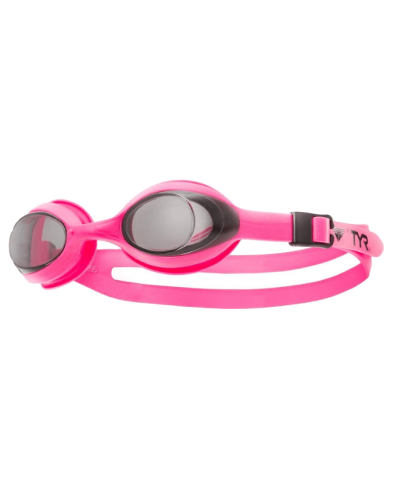 Окуляри для плавання TYR Flexframe Kids, Smoke/Pink (042)