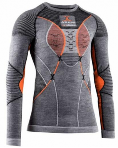 Термокофта чоловіча X-Bionic Apani 4.0 Merino Shirt Round Neck Long Sleeve Men (AP-WT06W19M-B080)