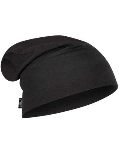 Buff HEAVYWEIGHT MERINO WOOL LOOSE HAT solid black (BU 111170.999.10.00)