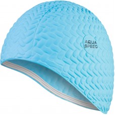 Жіноча шапка для плавання Aqua Speed ​​BOMBASTIC TIC-TAC 5715 світло-блакитний OSFM (117-02)