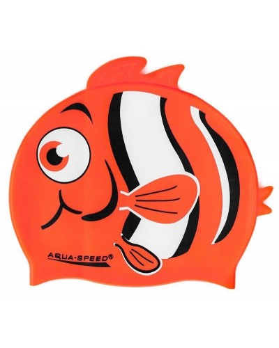 Дитяча шапка для плавання Aqua Speed ​​ZOO NEMO 5758 помаранчева рибка OSFM (115-75-nemo)