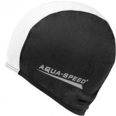 Шапка для плавання Aqua Speed POLYESTER CAP 5765 чорний, білий OSFM (091-57)