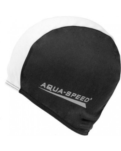 Шапка для плавання Aqua Speed POLYESTER CAP 5765 чорний, білий OSFM (091-57)