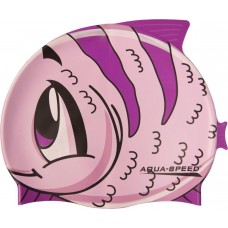 Дитяча шапка для плавання Aqua Speed ZOO FISH 5528 рожева рибка OSFM (115-fish)