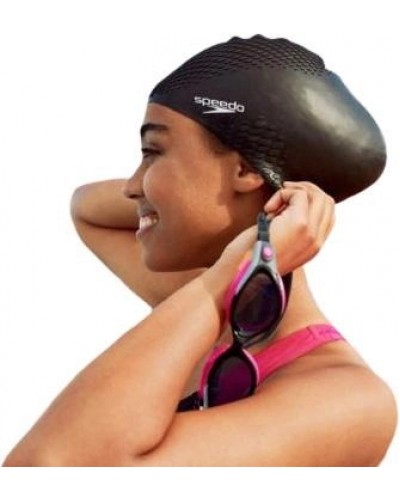 Шапка для плавання Speedo BUBBLE ACTIVE + CAP AU чорний Уні OSFM (8-139540001)
