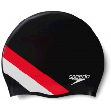 Шапка для плавання Speedo REV MOUD SILC CAP AU чорний, червоний Діт OSFM (8-0933714662)