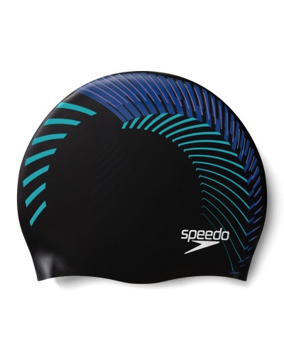 Шапка для плавання Speedo REV MOUD SILC CAP AU чорний, синій Уні OSFM (8-0933714663)
