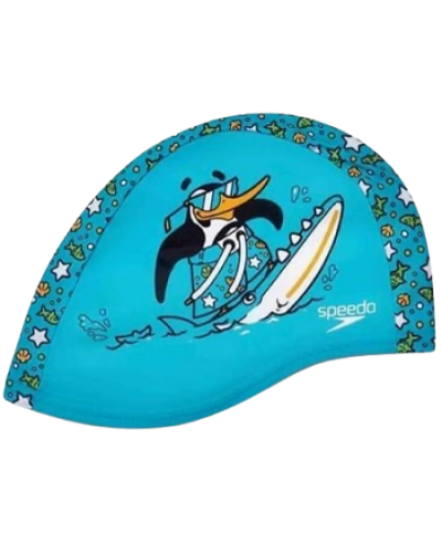 Шапка для плавання Speedo PRINTED POLYESTER CAP IU синій, зелений Діт OSFM (8-1224114675)