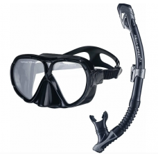 Набір маска і трубка Aqua Speed ​​VANUA + BORNEO(MESH BAG) 8235 чорний Уні OSFM (610-07-8235)