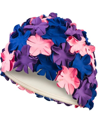 Жіноча шапка для плавання Aqua Speed ​​BLOOM 5705 пурпурний, рожевий, темно-синій OSFM (105-03)