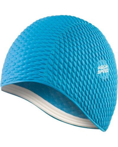 Жіноча шапка для плавання Aqua Speed BOMBASTIC 104-1 блакитний OSFM (104-01)