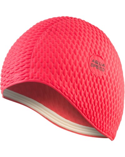 Жіноча шапка для плавання Aqua Speed BOMBASTIC 104-31 червоний OSFM (104-31)