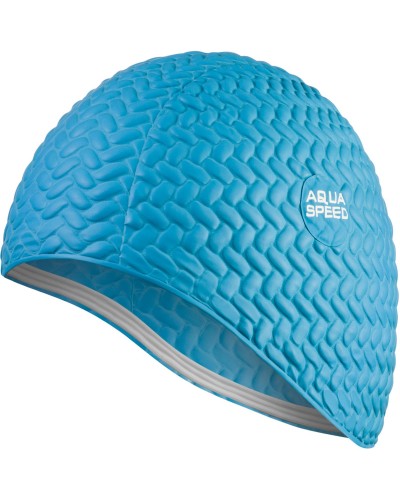 Жіноча шапка для плавання Aqua Speed ​​BOMBASTIC TIC-TAC 5714 блакитний OSFM (117-01)