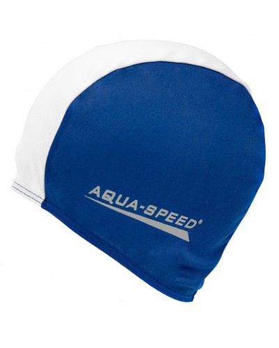 Шапка для плавання Aqua Speed ​​POLYESTER CAP 5764 синій, білий OSFM (091-15)