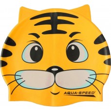 Дитяча шапка для плавання Aqua Speed ZOO CAT 5529 жовтий кіт OSFM (115-cat)