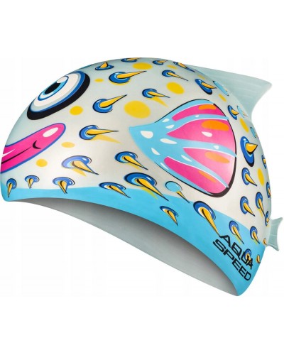 Дитяча шапка для плавання Aqua Speed ZOO FISH 8691 сірий OSFM (115-02-fish)