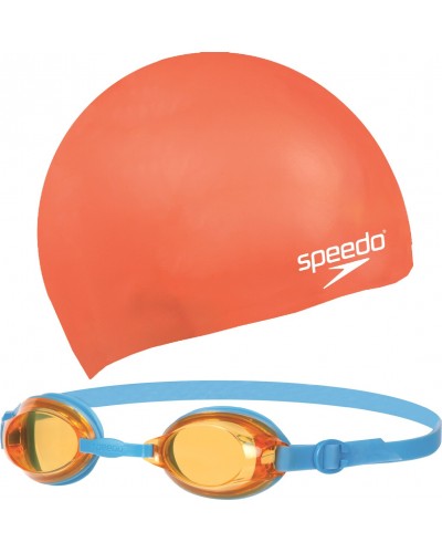 Набір для плавання Speedo JET V2 SWIM SET JU помаранчевий дит OSFM (8-09302B996-1)