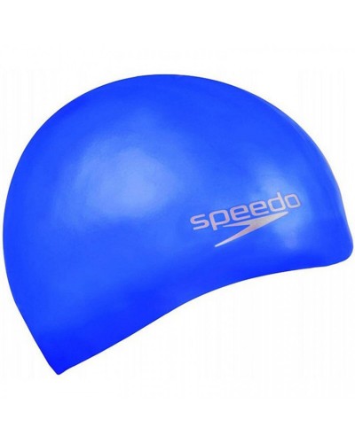 Шапочка для плавания синя Speedo Plain Moulded Silicone Cap (8-709842610)