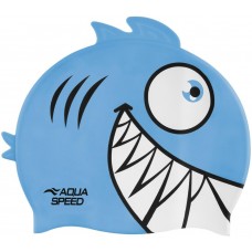 Дитяча шапка для плавання Aqua Speed ZOO Pirana 9697 піранья, бірюзовий OSFM (246-02)