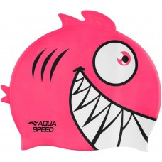 Дитяча шапка для плавання Aqua Speed ZOO Pirana 9698 піранья, рожевий OSFM (246-03)