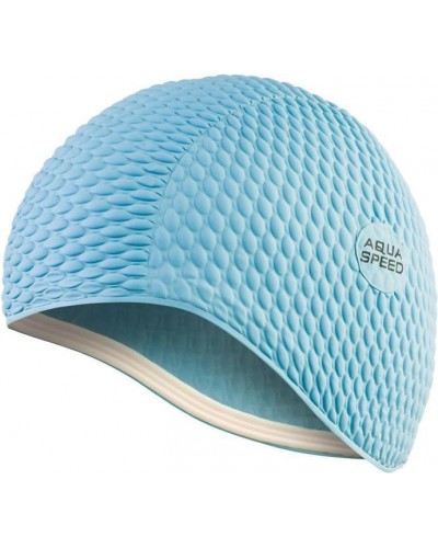 Дитяча шапочка для плавання Aqua Speed BOMBASTIC JUNIOR 9879 блакитний OSFM (290-02)