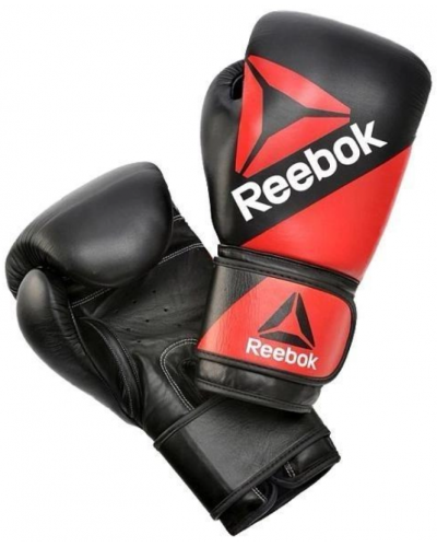 Боксерські рукавички Reebok Combat Leather Training Glove червоний, чорний Чоловічі 14 унцій (RSCB-10100RDBK)