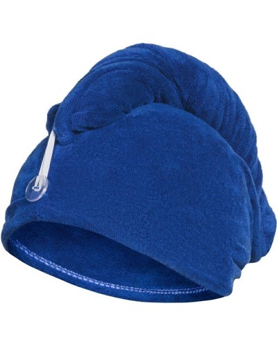 Жіночий рушник для волосся Aqua Speed HEAD TOWEL 7341 темно-синій 25х65см (146-01)