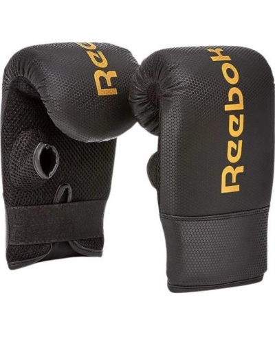 Тренувальні боксерські рукавички Reebok Boxing Mitts чорний, золото Чоловічі OSFM (RSCB-11130GD)