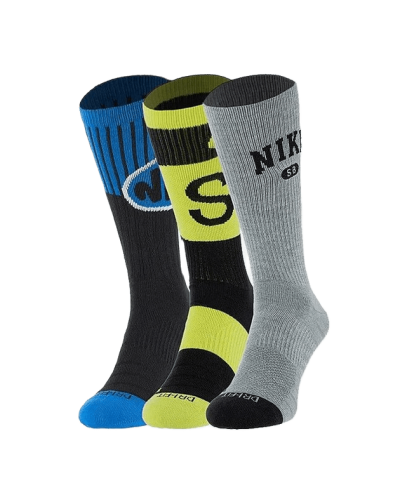 Шкарпетки Nike U NK SB EVERYDAY MAX LTWT CREW 3PR мультиколор Уні 34-38 (CU6478-902)