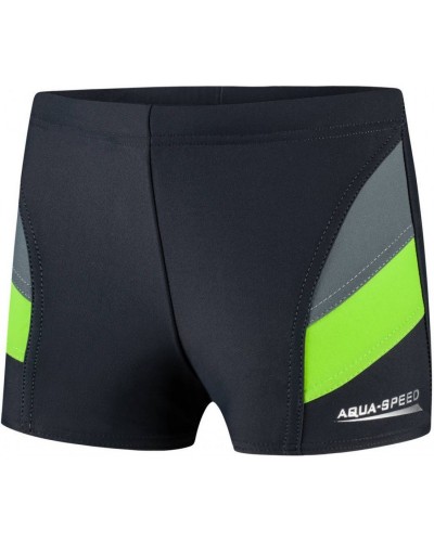 Плавки-боксери для хлопців Aqua Speed ​​ANDY 5595 чорний, сірий, зелений дит 116см (349-38)