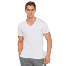 Футболка Kappa T-shirt Mezza Manica Scollo V білий Чол XL (K1315 Bianco)