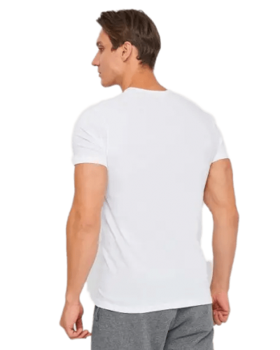Футболка Kappa T-shirt Mezza Manica Girocollo stampa logo petto білий Чол XL (K1335 Bianco)