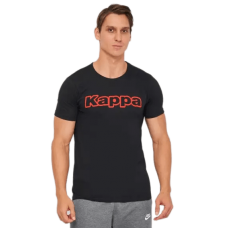 Футболка Kappa T-shirt Mezza Manica Girocollo stampa logo petto чорний Чол M (K1335 Nero)
