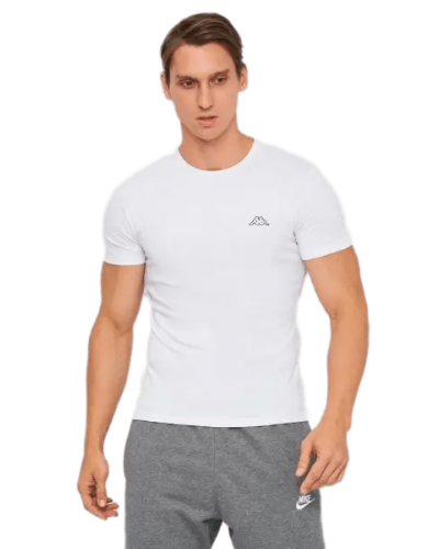 Футболка Kappa T-shirt Mezza Manica Girocollo білий Чол XL (K1304 Bianco)