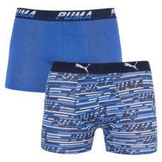 Труси-боксери Puma LOGO AOP BOXER 2P синій, білий Чол M (501003001-010)