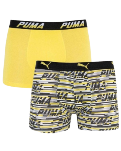Труси-боксери Puma LOGO AOP BOXER 2P сірий, жовтий Чол XL (501003001-020)