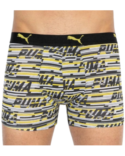 Труси-боксери Puma LOGO AOP BOXER 2P сірий, жовтий Чол XL (501003001-020)