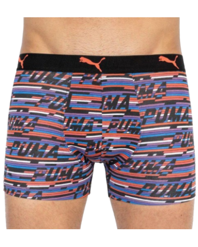 Труси-боксери Puma LOGO AOP BOXER 2P чорний, помаранчевий, синій Чол S (501003001-030)