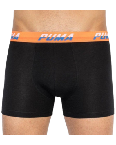 Труси-боксери Puma LOGO AOP BOXER 2P чорний, помаранчевий, синій Чол S (501003001-030)