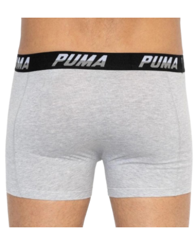 Труси-боксери Puma LOGO AOP BOXER 2P сірий, білий, чорний Чол XL (501003001-200)
