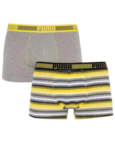 Труси-шорти Puma WORLDHOOD STRIPE TRUNK 2P білий, сірий, чорний, жовтий Чол S (501004001-020)