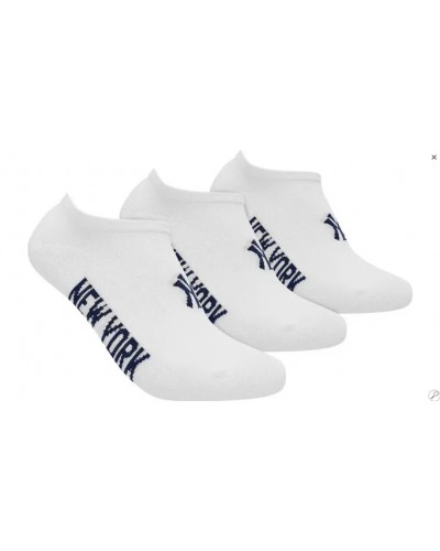 Шкарпетки New York Yankees 3 pk Sneaker білий Уні 39-42 (15100004-1001)