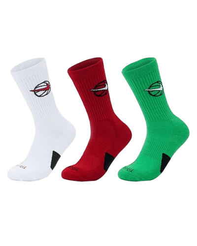 Шкарпетки Nike U NK CREW EVERYDAY BBALL 3PR білий, зелений, червоний Уні 38-42 (DA2123-909)
