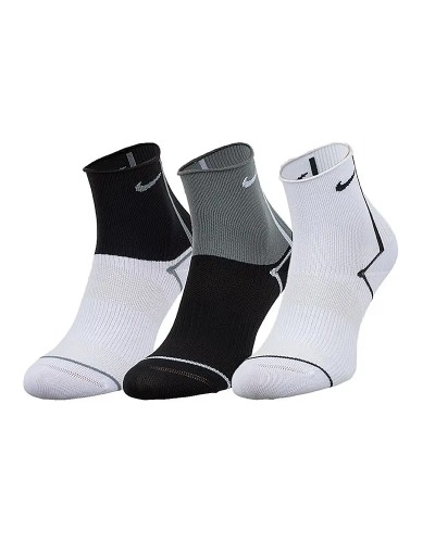 Шкарпетки Nike W NK EVERYDAY PLUS LTWT ANKLE чорний, білий, сірий Жін 34-38 (CK6021-904)