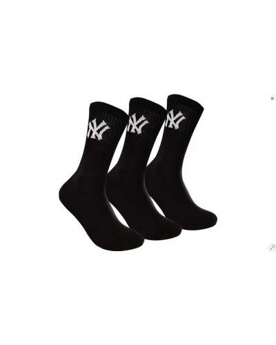 Шкарпетки New York Yankees 3 pk Crew чорний, білий, сірий Уні 31-34 (15100002-1003)