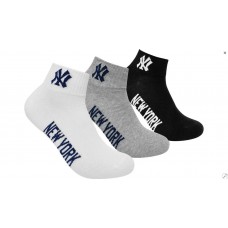Шкарпетки New York Yankees 3 pk Quarter чорний, білий, сірий Уні 35-38 (15100003-1003)